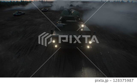 Russian air defense system. Military base.3d rendering. 128375987