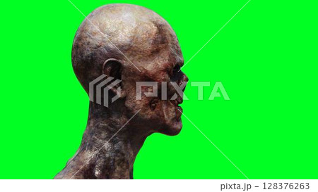 Zombie green screen . 3d rendering. 128376263