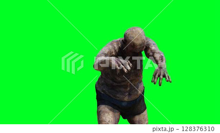 Zombie green screen . 3d rendering. Zombie green screen . 3d rendering. 128376310