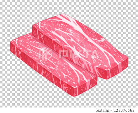 烤肉和生肉插圖 烤肉和生肉插圖 128376568