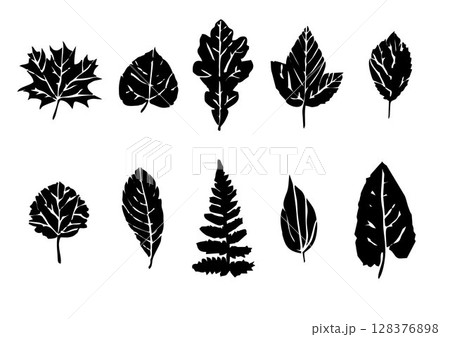 Set of vector leaves from different trees 128376898