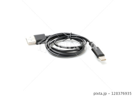 ケーブル, USBケーブル, USB, OA機器, デジタル, パソコン, ビジネス, 接続、情報 128376935