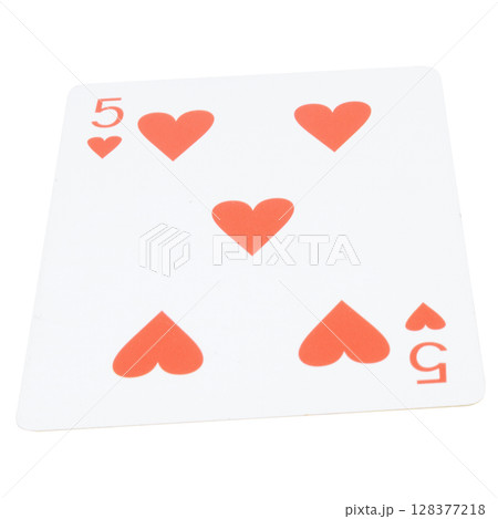 card gambling on white game luck five hearts 128377218