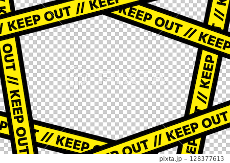 立ち入り禁止テープのフレーム～KEEP OUT～ 128377613