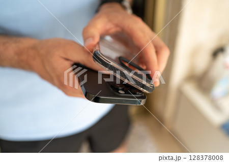 Protective shockproof case for mobile phone. 128378008