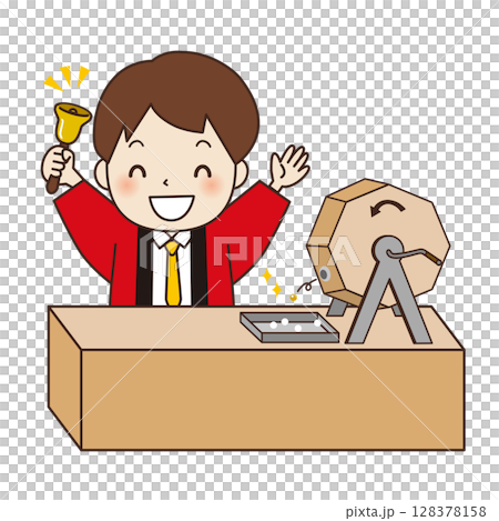 Garapon 彩券店的男性上班族 128378158