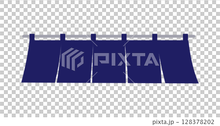 のれんのライン飾り（和風オーナメント） 128378202