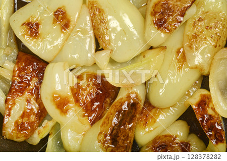 Cooking light green bell peppers 128378282