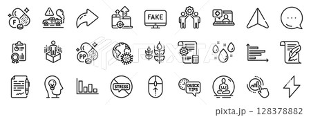 Fluorine mineral, Histogram and Exhaust line icons pack. Share, Message, Paper plane icons. Rainy weather, Inspect, Agreement document web icon. Vector Fluorine mineral, Histogram and Exhaust line icons pack. Share, Message, Paper plane icons. Rainy weather, Inspect, Agreement document web icon. Vector 128378882