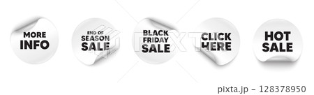 More info sticker tag. Season sale, Black friday paper price banners. More info tag. Navigation sign. Read description symbol. Click here sticker. Vector More info sticker tag. Season sale, Black friday paper price banners. More info tag. Navigation sign. Read description symbol. Click here sticker. Vector 128378950