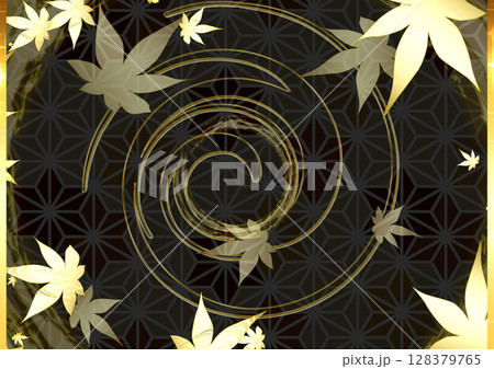 壁紙 紅葉柄デザイン 壁紙 紅葉柄デザイン 128379765