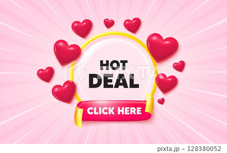 Hot deal sunburst ray banner. Click here flag...のイラスト素材 [128380052] - PIXTA