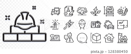 Algorithm, Engineering documentation and Building line icons for web app. Glare of light effect. Message icon. Pack of Lighthouse, Package size, Foreman pictogram icons. Vector Algorithm, Engineering documentation and Building line icons for web app. Glare of light effect. Message icon. Pack of Lighthouse, Package size, Foreman pictogram icons. Vector 128380450