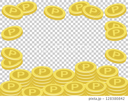 硬幣堆疊框架 硬幣堆疊框架 128380842