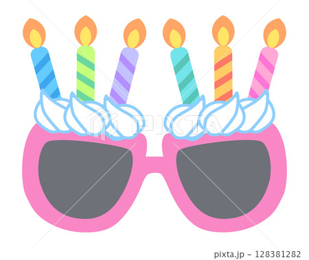 パーティーめがねのイラスト パーティーめがねのイラスト 128381282