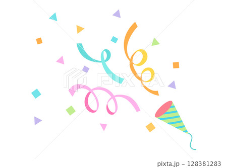 パーティークラッカーのイラスト 128381283