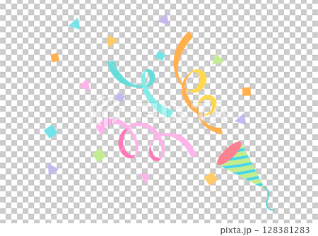 パーティークラッカーのイラスト 128381283