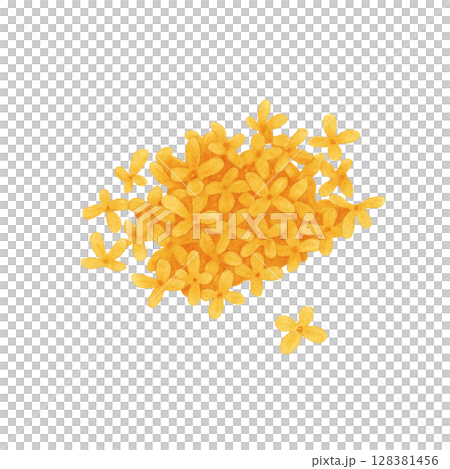 キンモクセイ イラスト 水彩 金木犀 128381456