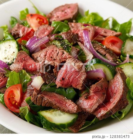 ローストビーフサラダ 128381473