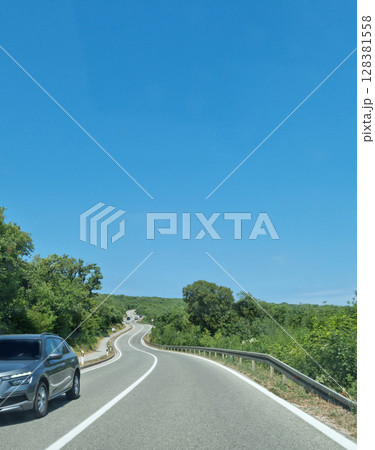 Scenic drive through central Krk 128381558