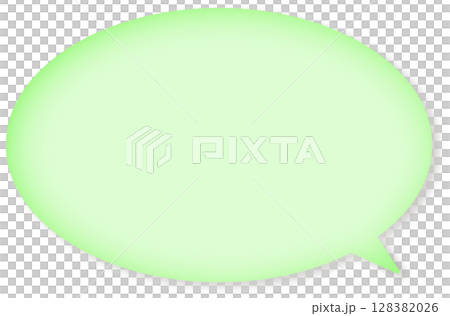 一個簡單的綠色圓形氣泡，帶有陰影。 128382026