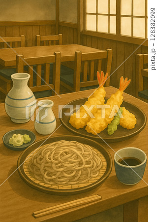 天ざるそばセット 128382099