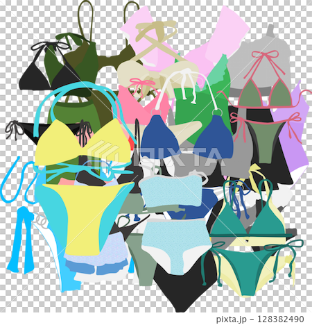 swimsuit illustration 128382490