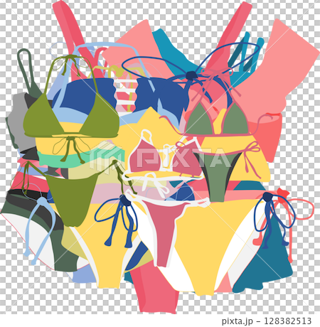 水着のイラスト 水着のイラスト 128382513