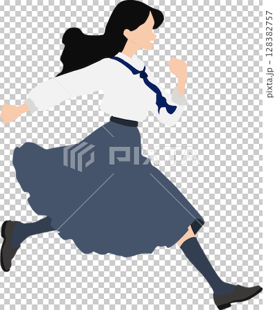 Illustration of a woman running Illustration of a woman running 128382757