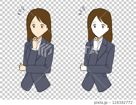 一名女子注意到了某件事 一名女子注意到了某件事 128382772