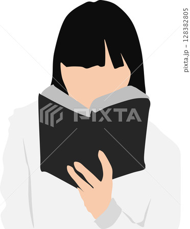読書をする女性のイラスト 128382805