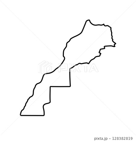 Morocco map icon Morocco map icon 128382819