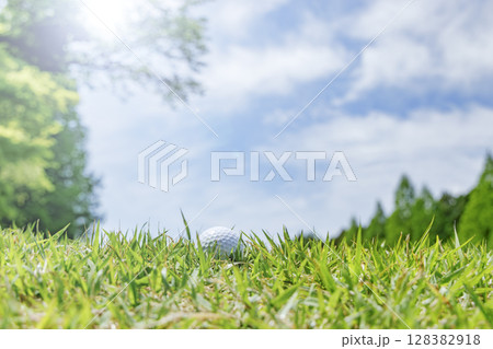 新緑が綺麗な気持ちの良いゴルフ場 128382918