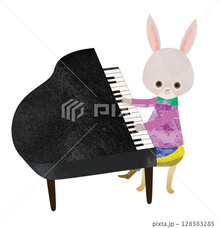 うさぎのカットイラスト うさぎのカットイラスト 128383285