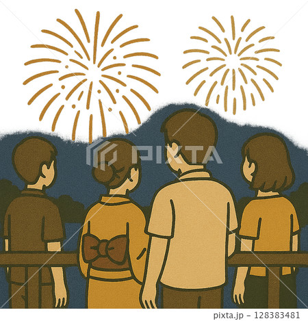 花火大会のイラスト 128383481