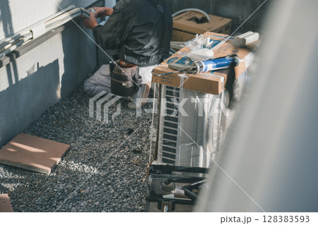 エアコン取り付け 128383593