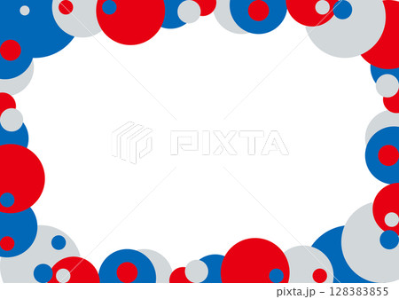 カラフルな半円のフレーム カラフルな半円のフレーム 128383855