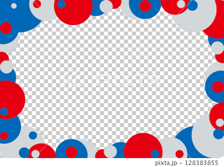 カラフルな半円のフレーム カラフルな半円のフレーム 128383855