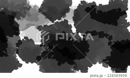 背景素材「水彩」（黒）001 128383939