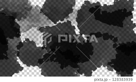 背景素材「水彩」（黒）001 128383939