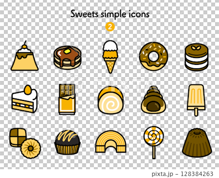 Icon collection Sweets 128384263