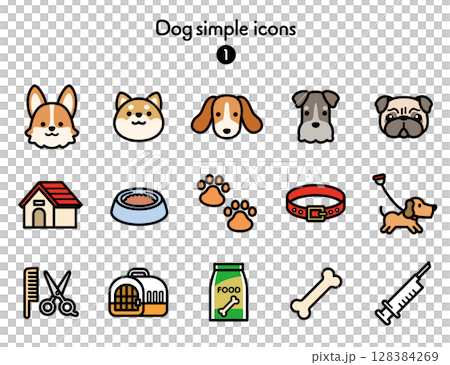 Icon collection dog Icon collection dog 128384269