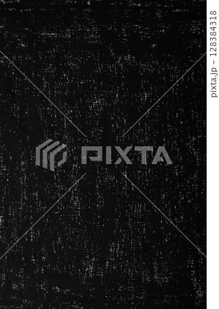 黒クレヨンと油絵キャンバスのアートテクスチャ  128384318