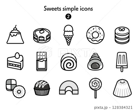 アイコン集 スイーツ 128384321