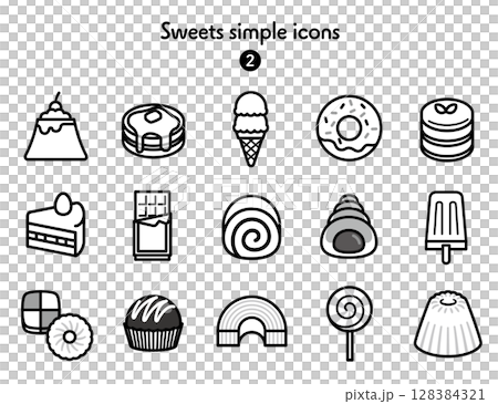 アイコン集 スイーツ 128384321