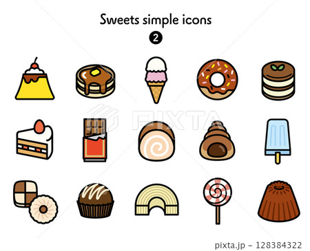 アイコン集 スイーツ 128384322