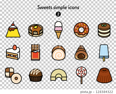アイコン集 スイーツ 128384322