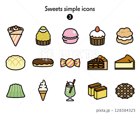 アイコン集 スイーツ 128384325