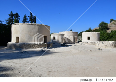 キプロス、ヒロキティア、ヒロキティア遺跡、紀元前7000年頃の住居跡 128384762