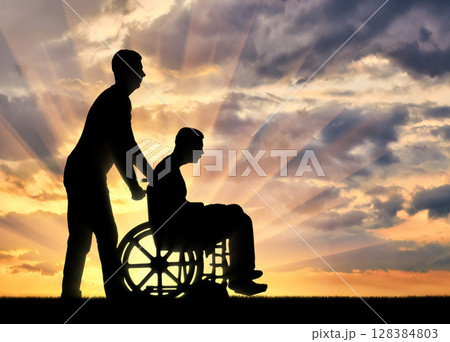 Concept of caring for people with disabilities Concept of caring for people with disabilities 128384803